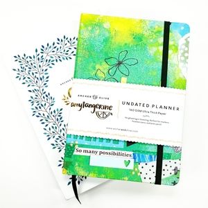 Archer & Olive Green Undated Planner